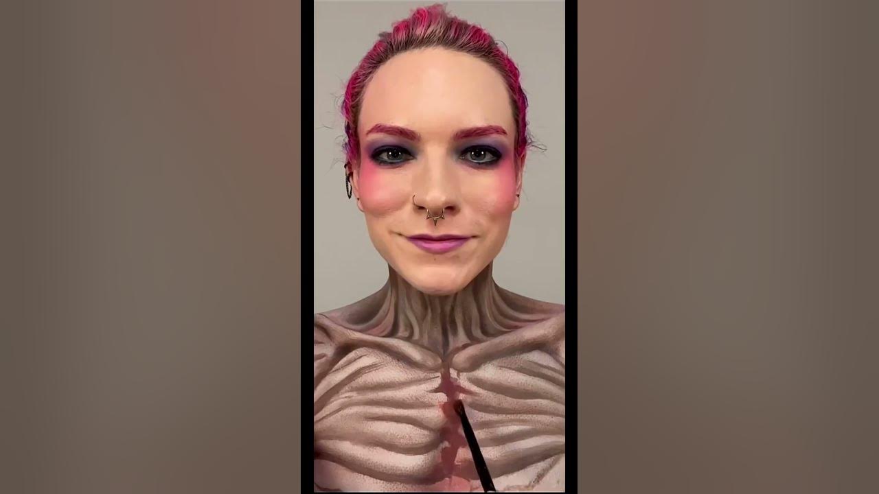 Turning myself into a Closed Mouth #Demogorgon 😈 #makeuptutorial #