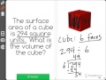 Cube Volume and Surface Area Concepts