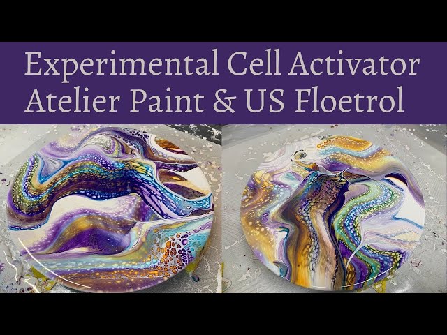 Acrylic paint pouring. Cells with Aussie Floetrol #paintpouringforbegi