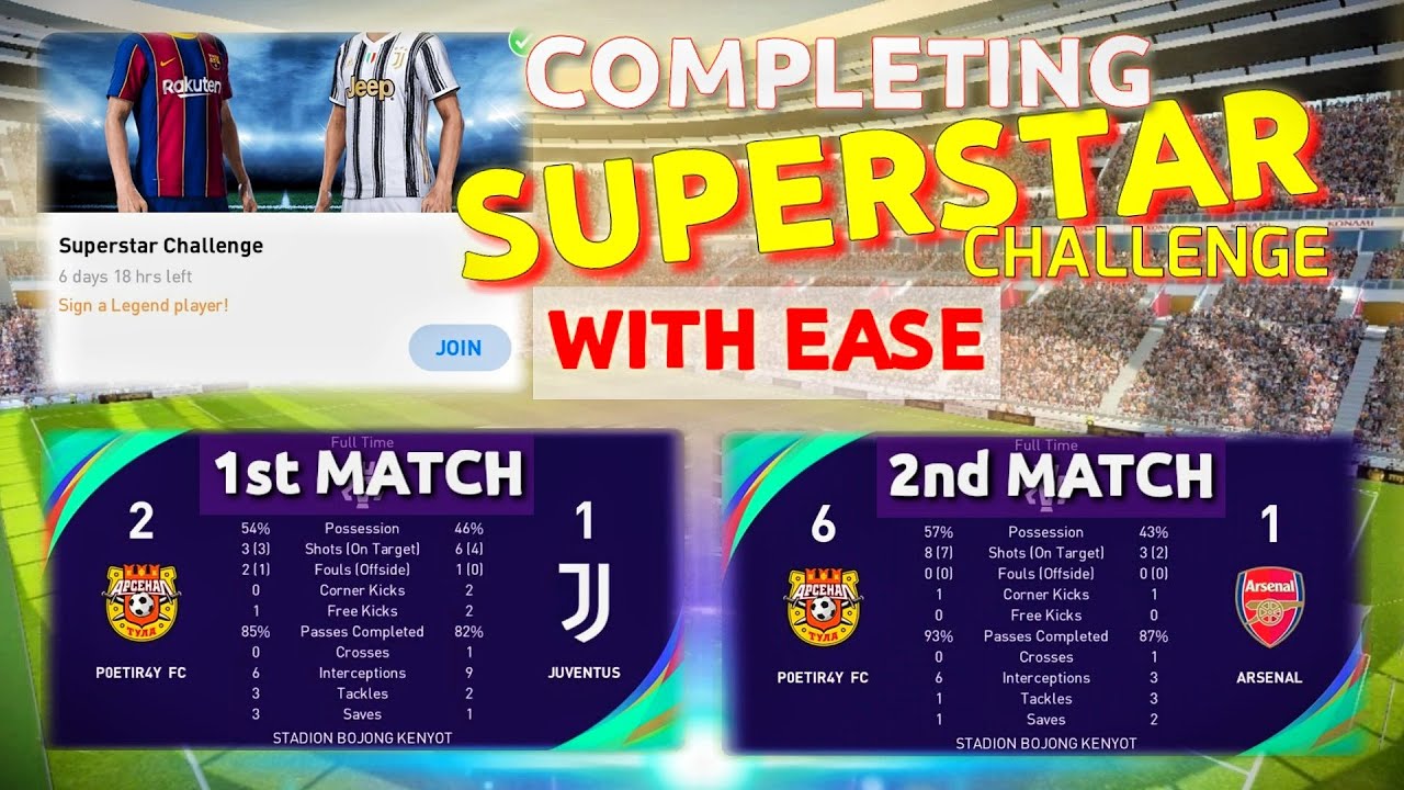 COMPLETING SUPERSTAR CHALLENGE ¦ eFOOTBALL PES 2021 MOBILE ¦ SCORE 6-1 in 2nd MATCH