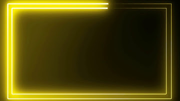 Yellow NEON Double Lined Rectangle Template | Frame Glowing Border | LOOP VIDEO | After Effect