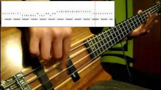 Muse - Hysteria (Bass Cover) (Play Along Tabs In Video)