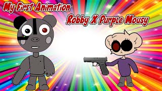 MOUSY GO S Q U A K MEME Piggy Roblox Animation  Robby x Purple Mousy !