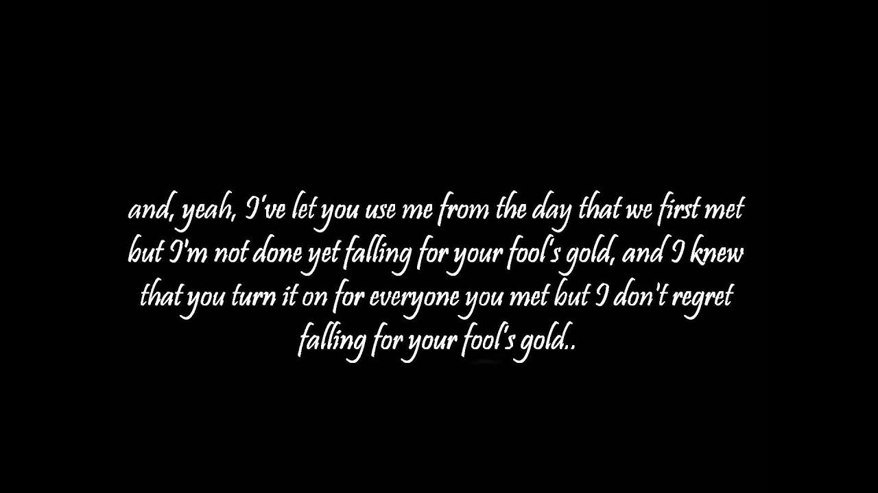 (UNPITCHED) Fool's Gold by One Direction (LYRICS ON SCREEN) YouTube