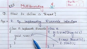 Multithreading- by implementing Runnable interface in java