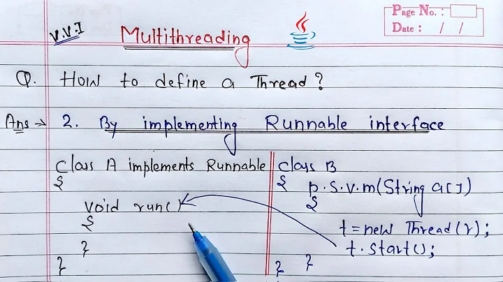 Multithreading- by implementing Runnable interface in java