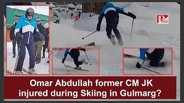 Omar Abdullah former CM JK  injured during Skiing in Gulmarg