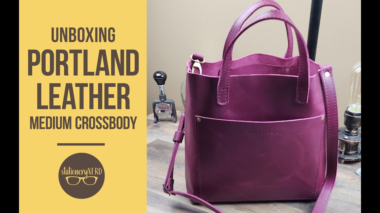★MCLANEE★ Berry Tote and Crossbody Bag better Unboxing - Portland Leather medium crossbody in boysenberry