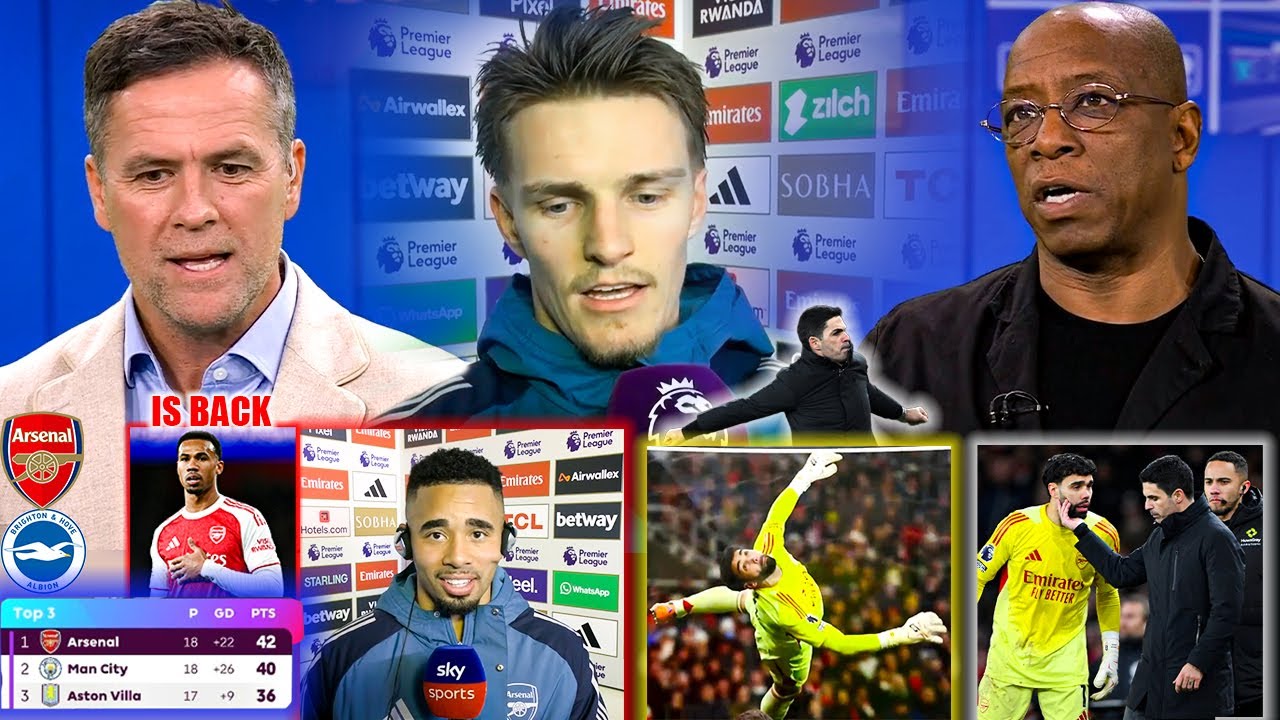 Arsenal vs Brighton 2-1 Ian Wright Goes Crazy! Arteta Back on Top, TWO Points Clear of Man City