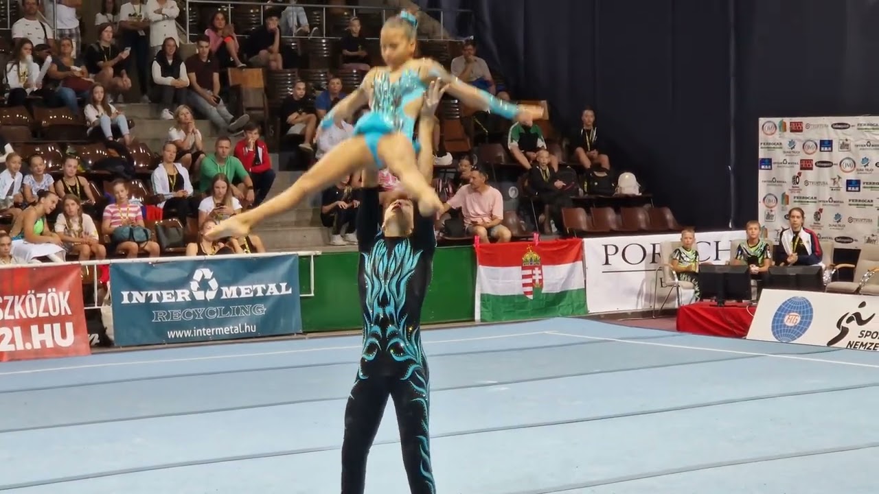 Budapest Int. Acro. Cup. final Müller Romnalin Khaohom- Eszter Márton Ágoston 03.09.2023