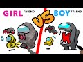 Girlfriend vs Boyfriend！Among Us "Impostor is a Vampire" Drawing Challenge in 2 minutes