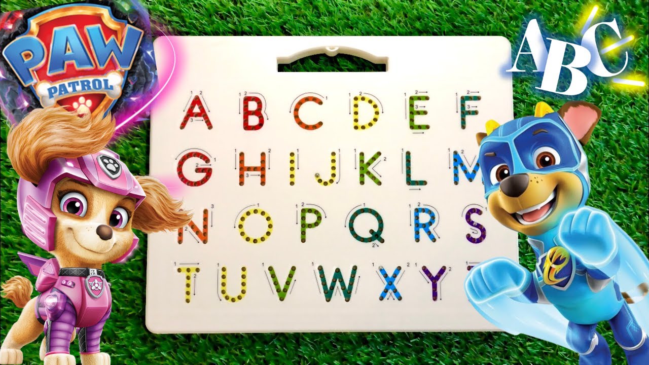 Paw Patrol The Mighty Movie ABC -  Learn to write ABCs with MAGNATAB and the Mighty PUPS