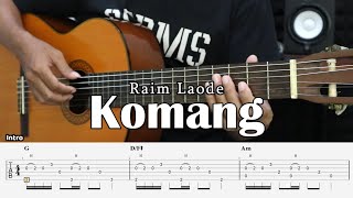 Komang - Raim Laode - Fingerstyle Guitar Tutorial   TAB & Lyrics