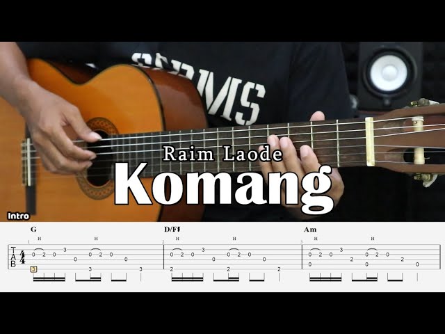 Komang - Raim Laode - Fingerstyle Guitar Tutorial + TAB & Lyrics class=