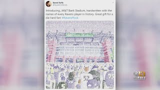 Artist Takes Names Of Ravens Players, Creates Art