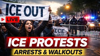 ICE Protests Escalate Overnight | Arrests, Walkouts & National Pushback (LIVE)