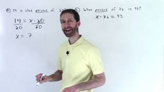 Finding the Missing Percent Using Equations