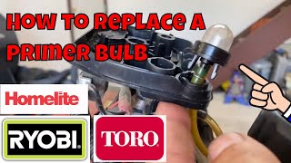 How to replace a weed eater Primer bulb