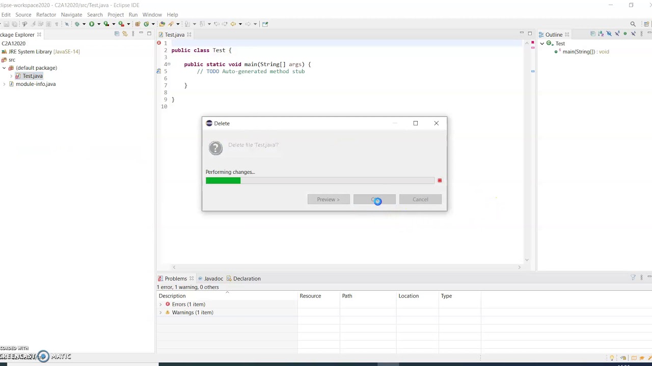 6 Creating first class on Eclipse - YouTube
