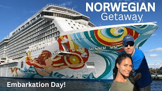 Norwegian Getaway | Embarkation Day  Part 1| Room Tour & more...