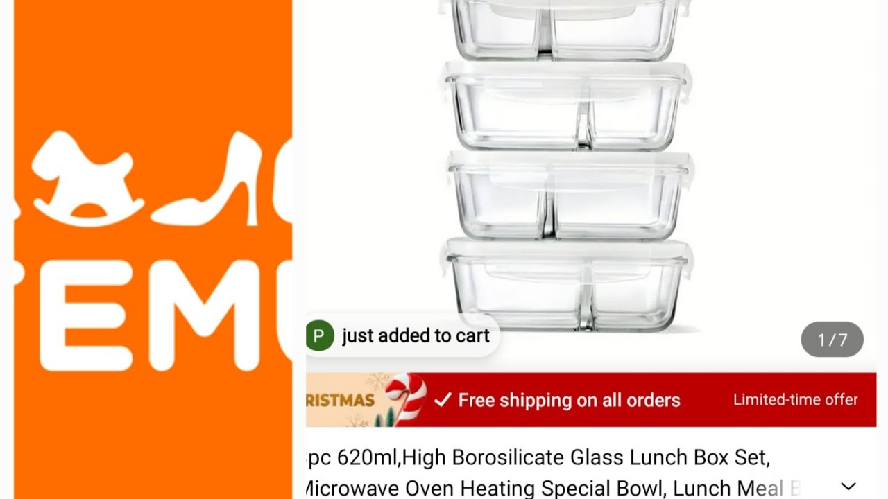 High Borosilicate Glass] Glass Lunch Box Lunch Meal Box Set - Temu