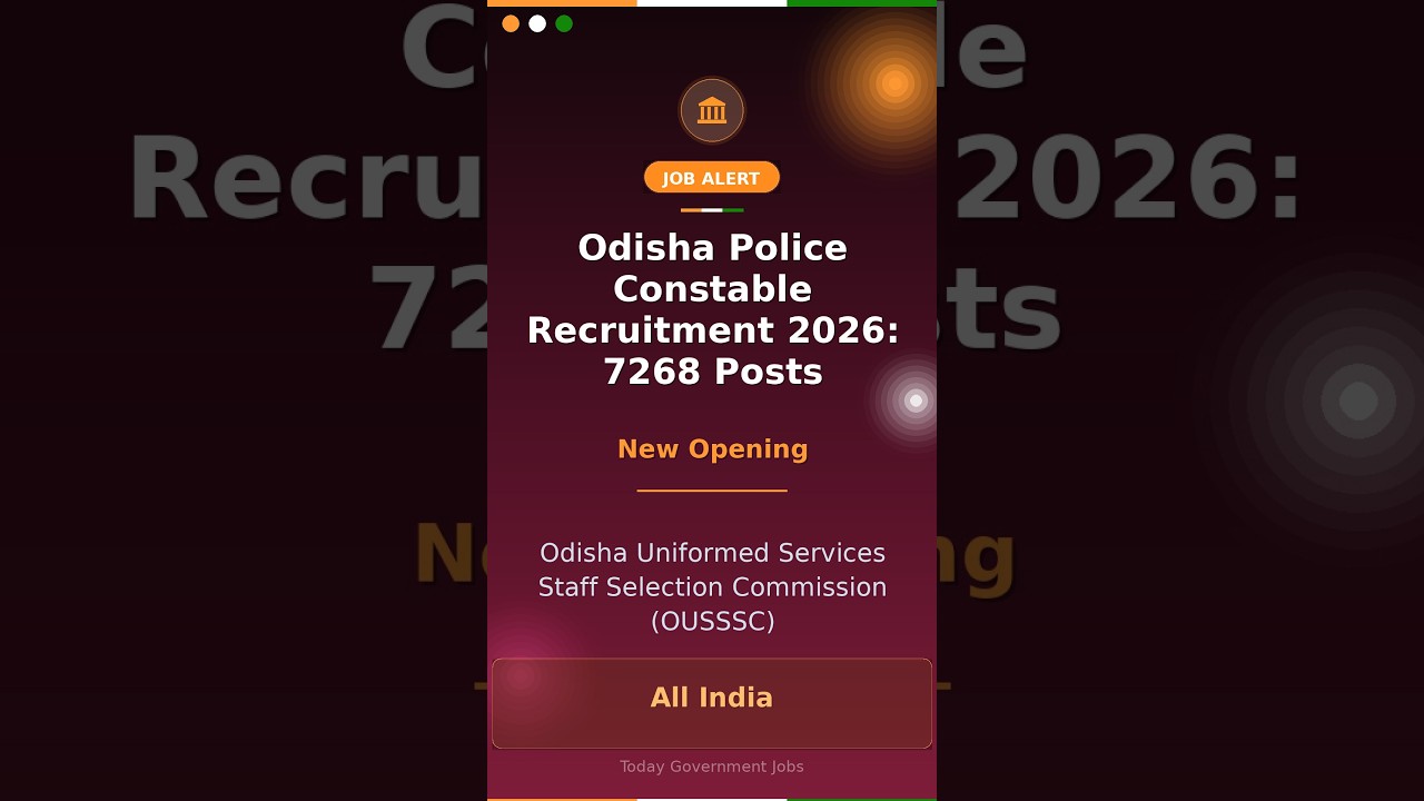 Odisha Police Constable Recruitment 2026