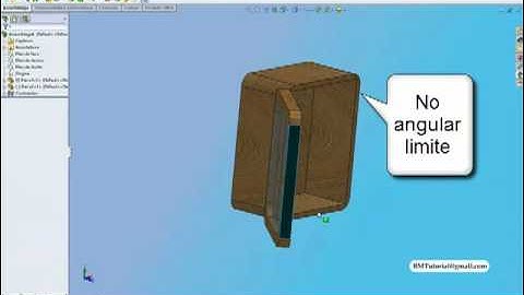 Solidworks assembly angular limite constraint