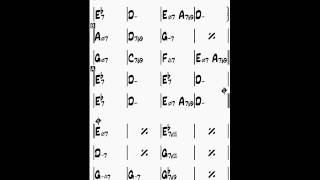 A Night  in Tunisia Dm backing track chords