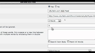 vBulletin - Setup Forum to Forum RSS Feeds