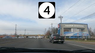 ⁴ᴷ⁶⁰ Driving New Jersey Route 4 from Fort Lee, NJ to Paramus, NJ