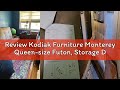 Review Kodiak Furniture Monterey Queen-size Futon, Storage Drawers, Butternut Finish with Suede Gray