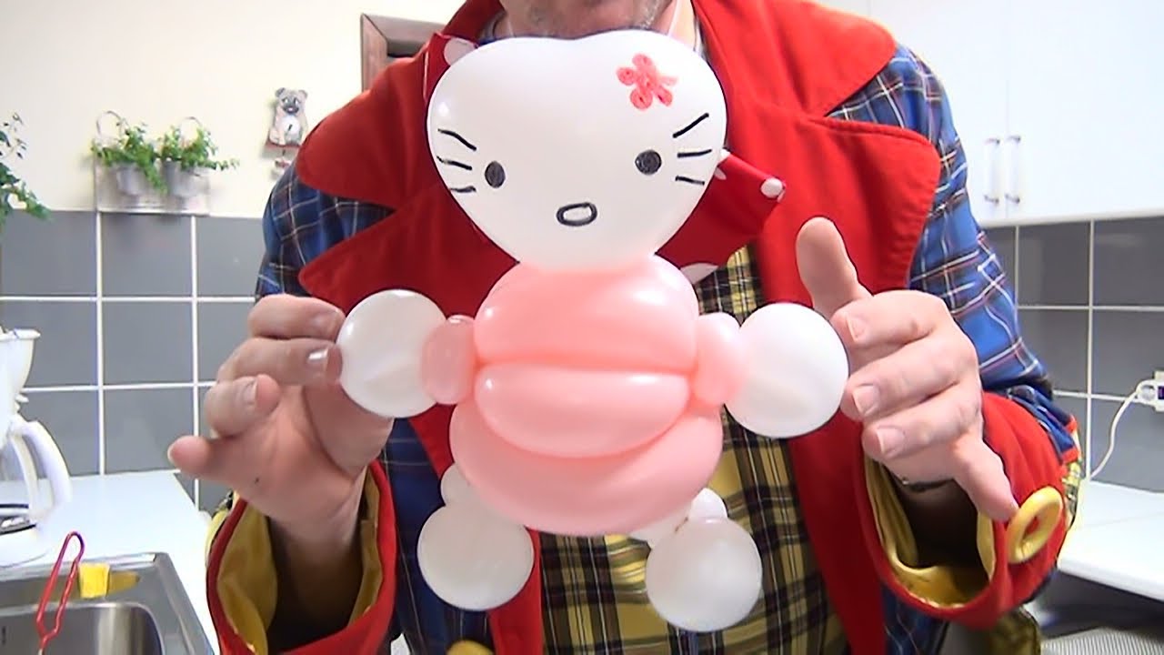 How to make 3 Balloon Hello Kitty YouTube