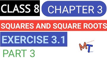 Class 8 || Chapter 3 || Squares and square roots || Exercise 3.1 || (Part 3) || By MathematicsTutor