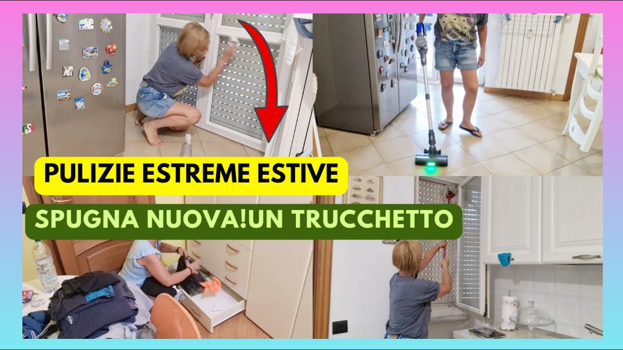 PULIZIE PROFONDE/ CUCINA CAMERETTA/ RIORDINO/ UNA SPUGNA OTTIMA!TRUCCHETTO X IL FORNO😱⬆️