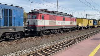 🚦SM31-141+3E/1-009 (PL-CLCAL TrainSpeed)+Oczyszczarka tłucznia (PL-TOR torpol) kierunek Rurka
