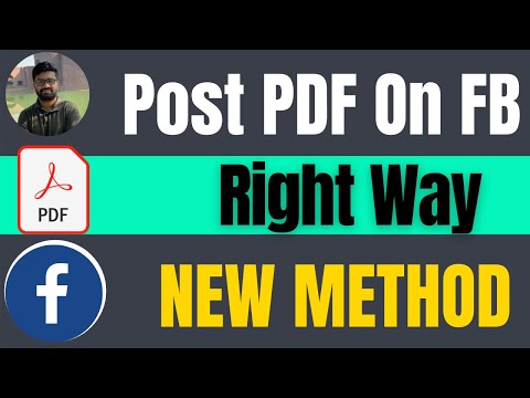How to post a pdf on facebook right way 2022