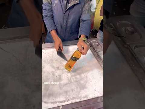 Black Level Ice Cream Roll Making #shorts #streetfood #icecream