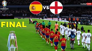 SPAIN vs ENGLAND FINAL - UEFA EURO 2024 - FULL MATCH ALL GOALS | REALISTIC PES GAMEPLAY