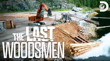 Loggers Struggle to Move Lumber to the Water | The Last Woodsmen | Discovery