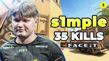 s1mple 35-13 Faceit Ranked Solo Q (Mirage) Voice Comms #CS2 #POV
