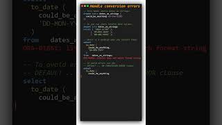 Avoid type conversion errors #sqltips #oraclesql