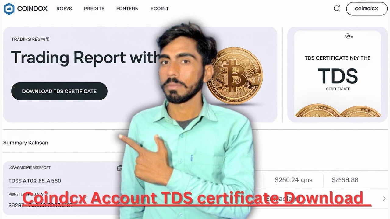 Coindcx account se TDS certificate download | treding report kaise deke ...