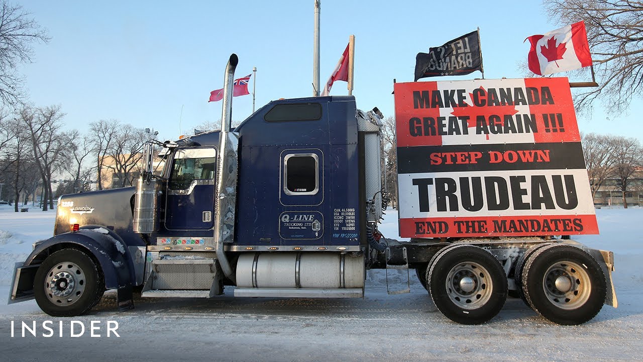 Inside The Trucker Protest That s Brought Cities In Canada To A Halt YouTube