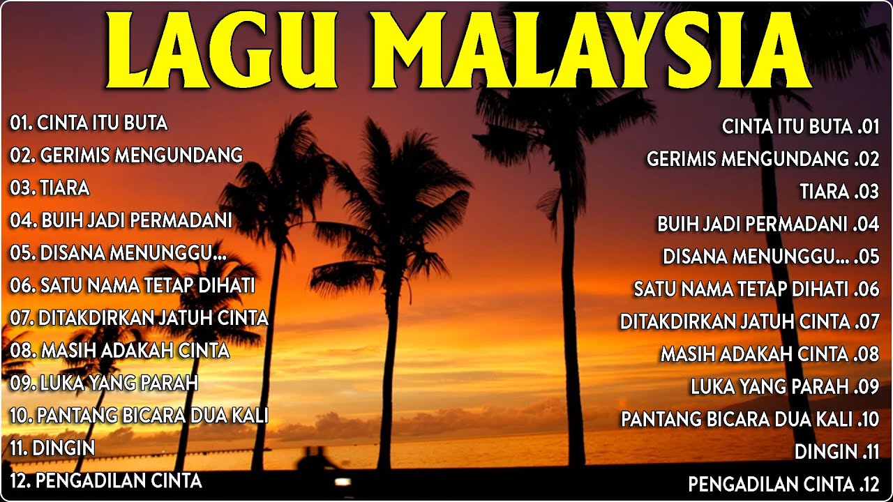 Lagu Malaysia Lama Populer Yang Terkenal - Slow Rock Malaysia Full Album🥁