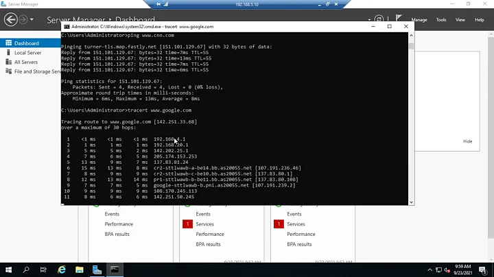 Using command line tools to test and verify network connectivity