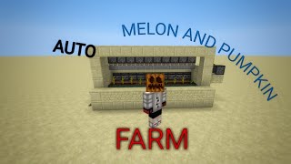 minecraft tutorial : automatic melon and pumpkin farm for bedrock