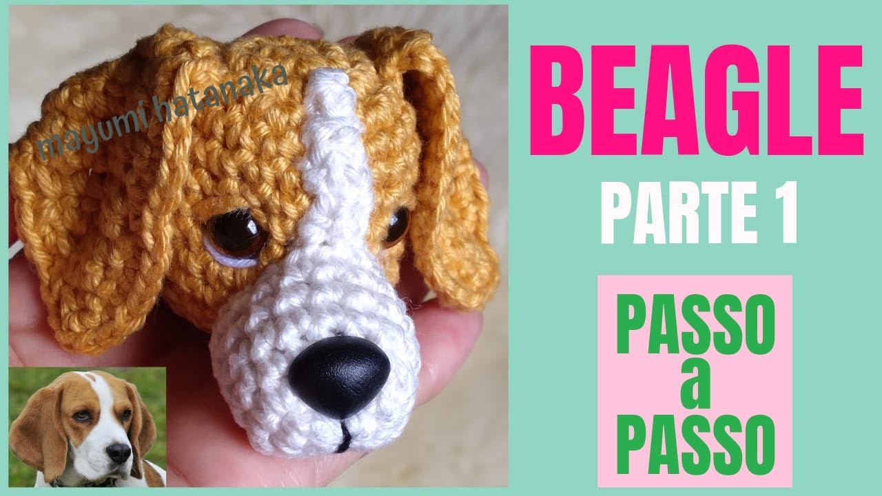 Cachorro amigurumi BEAGLE passo a passo