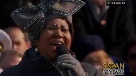 Aretha Franklin sings at President Barack Obama