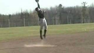 Leaping Grab at First Base