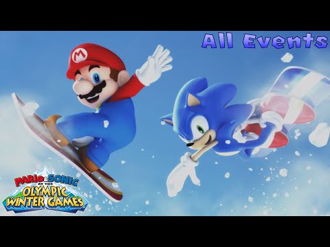 Mario & Sonic at the Olympic Winter Games (Wii) [4K] - All Events